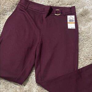 Michael Kors Plum Straight-Leg Pants